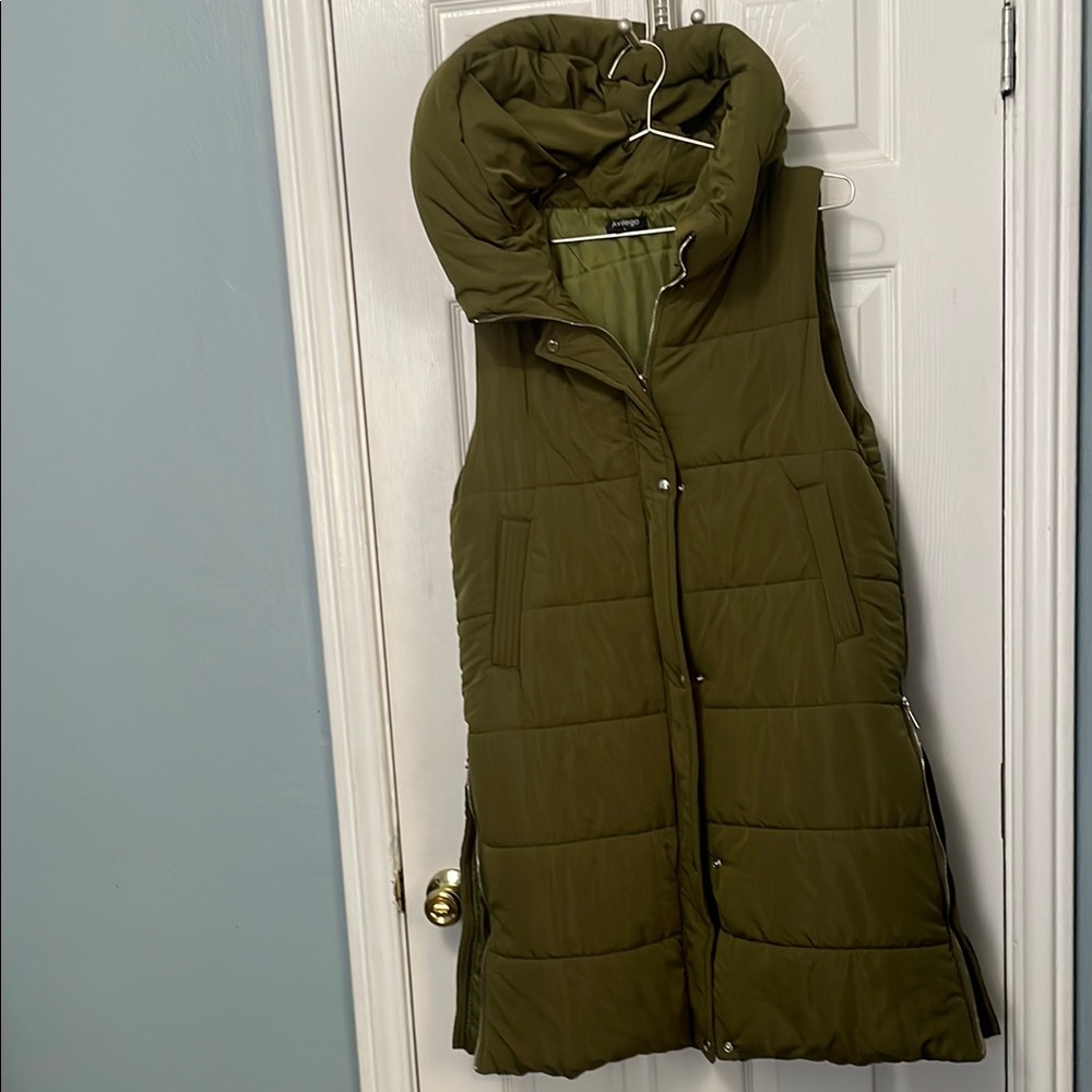Olive Green Puffer Vest